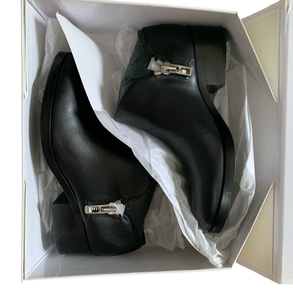 NWB 3.1 Phillip Lim Alexa Black Leather Zip Ankle Bootie SHE6-T186SPX Size 37.5